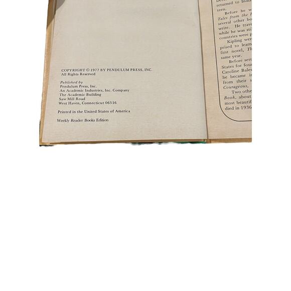 Captains Courageous (Illustrated Classic Book Club) by Rudyard Kipling 1977 - Picture 3 of 7